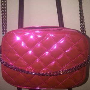 Pink holographic clutch/ shoulder bag